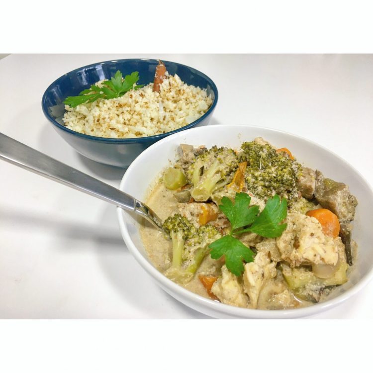 Garam Masala con arroz de coliflor