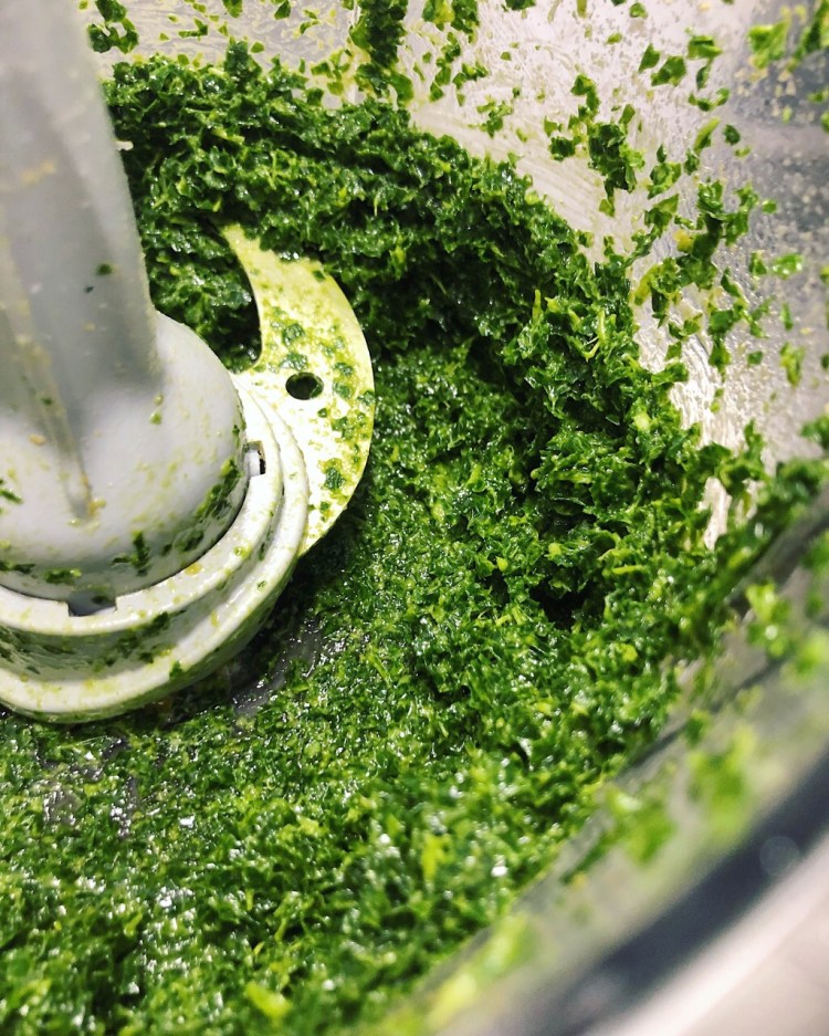 pesto paleo de kale y piñones