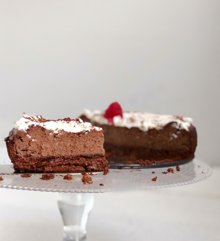 tarta keto de queso mascarpone y chocolate