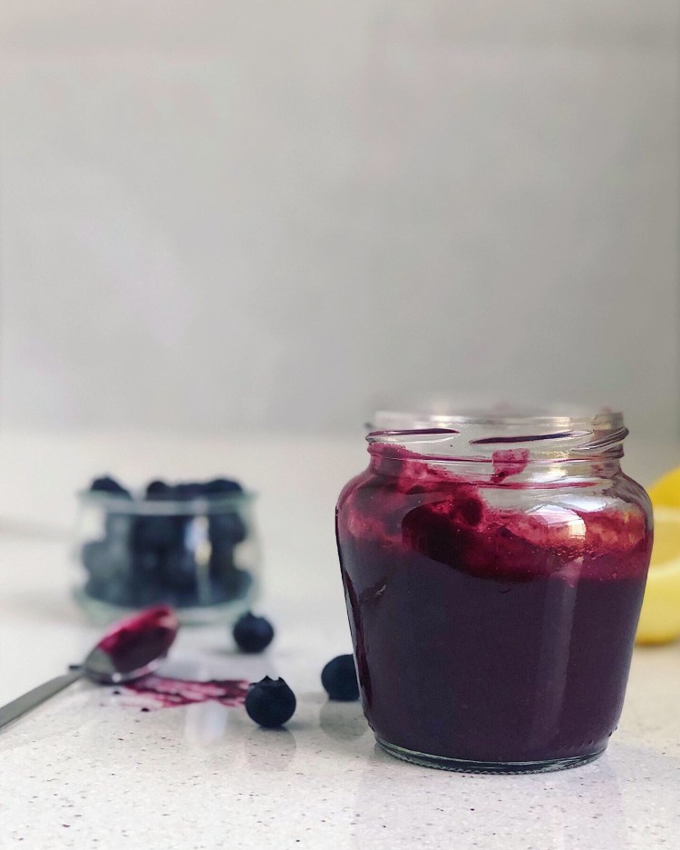 keto mermelada de arándanos casera sin azúcar